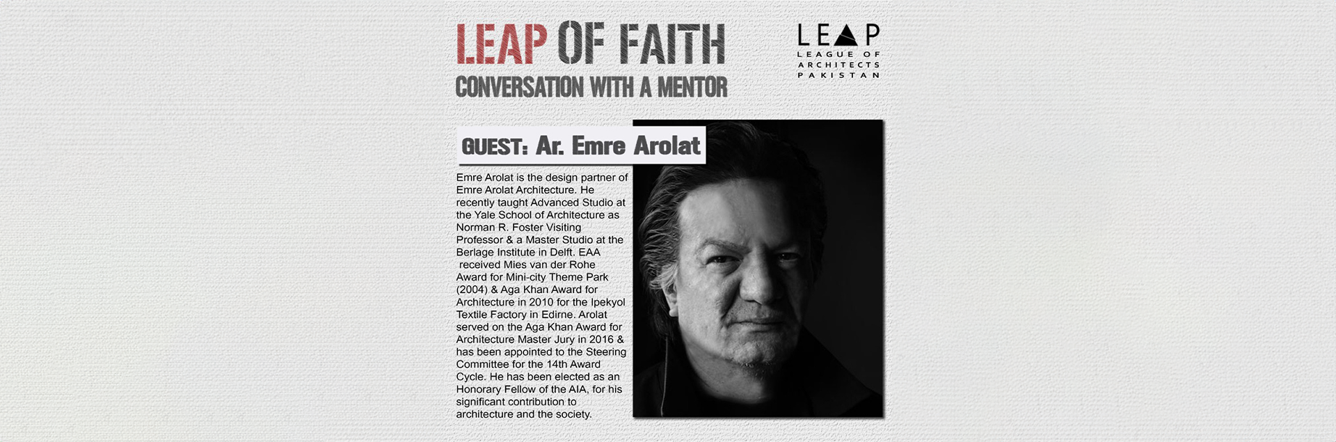 EAA – EMRE AROLAT ARCHITECTURE | Emre Attended Leap Of Faith Conversations